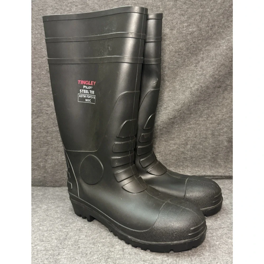 Tingley - Pilot ASTM F2413-18 M/I/C - Steel Toe Rubber Boots - Black 15